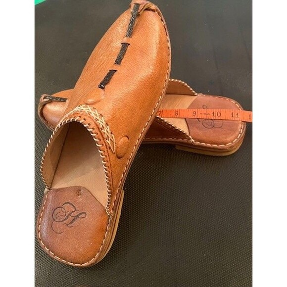 100% Moroccan exquisitely handcrafted stitched men's slippers genuine leather - Picture 1 of 4